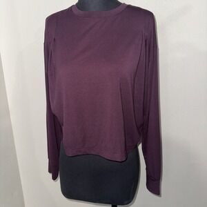 Athleta‎ Relaxed Cropped Long Sleeve Women's Purple Size XXS